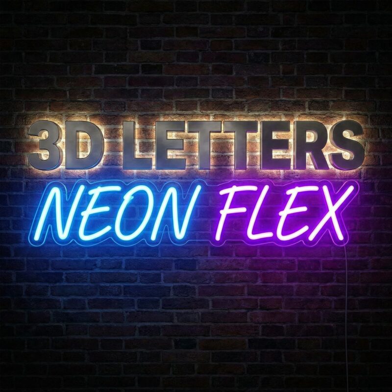LETRAS 3D Y NEÓN FLEX